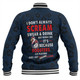 Sydney Roosters Baseball Jacket - Scream With Tropical Patterns