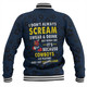 North Queensland Cowboys Baseball Jacket - Scream With Tropical Patterns