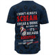 Sydney Roosters Baseball Shirt - Scream With Tropical Patterns