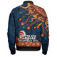 Australia Naidoc Week Custom Bomber Jacket - For Our Elders Naidoc Week Snake Aboriginal Painting With Flag (Blue)