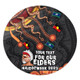 Australia Round Rug For Our Elders Naidoc Week Snake Aboriginal Painting With Flag