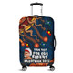 Australia Luggage Cover For Our Elders Naidoc Week Snake Aboriginal Painting With Flag (Blue)