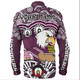 Manly Warringah Sea Eagles Long Sleeve Shirt - Aboriginal Inspired For Our Elders NAIDOC Week 2023