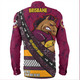 Brisbane Broncos Long Sleeve Shirt - Theme Song For Rugby With Sporty Style