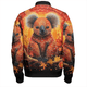 Australia Koala Custom Bomber Jacket - Dreaming Art Koala Aboriginal Inspired Bomber Jacket