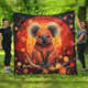 Australia Koala Custom Quilt - Dreaming Art Koala Aboriginal Inspired Quilt