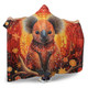 Australia Koala Custom Hooded Blanket - Dreaming Art Koala Aboriginal Inspired Hooded Blanket