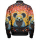 Australia Koala Custom Bomber Jacket - Aboriginal Koala With Flowers Bomber Jacket