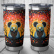 Australia Koala Custom Tumbler - Aboriginal Koala With Flowers Tumbler