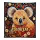 Australia Koala Custom Quilt - Aboriginal Koala With Golden Wattle Flowers Quilt