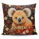 Australia Koala Custom Pillow Covers - Aboriginal Koala With Golden Wattle Flowers Pillow Covers