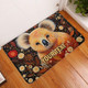 Australia Koala Custom Door Mat - Aboriginal Koala With Golden Wattle Flowers Door Mat