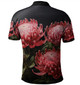 Australia Waratah Polo Shirt - Red Waratah Flowers Fine Art Ver1 Polo Shirt