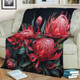 Australia Waratah Blanket - Red Waratah Flowers Fine Art Ver2 Blanket