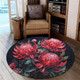 Australia Waratah Round Rug - Red Waratah Flowers Fine Art Ver2 Round Rug