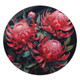 Australia Waratah Round Rug - Red Waratah Flowers Fine Art Ver2 Round Rug