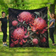 Australia Waratah Quilt - Red Waratah Flowers Fine Art Ver3 Quilt