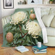 Australia Waratah Blanket - White Waratah Flowers Fine Art Ver1 Blanket