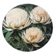 Australia Waratah Round Rug - White Waratah Flowers Fine Art Ver2 Round Rug