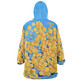 Australia Golden Wattle Snug Hoodie - Golden Wattle Blue Background Oil Painting Art Snug Hoodie