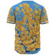 Australia Golden Wattle Baseball Shirt - Golden Wattle Blue Background Oil Painting Art Baseball Shirt