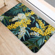 Australia Golden Wattle Door Mat - Golden Wattle Seamless Patterns Blue Background Door Mat