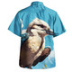 Australia Kookaburra Hawaiian Shirt - Kookaburra Blue Background Hawaiian Shirt
