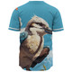 Australia Kookaburra Baseball Shirt - Kookaburra Blue Background Baseball Shirt