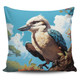 Australia Kookaburra Pillow Covers - Kookaburra Blue Background Pillow Covers