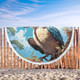 Australia Kookaburra Beach Blanket - Kookaburra Blue Background Beach Blanket
