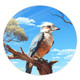 Australia Kookaburra Round Rug - Kookaburra With Blue Sky Round Rug