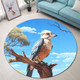 Australia Kookaburra Round Rug - Kookaburra With Blue Sky Round Rug