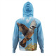 Australia Kookaburra Hoodie - Flying Kookaburra with Blue Sky Hoodie