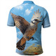 Australia Kookaburra Polo Shirt - Flying Kookaburra with Blue Sky Polo Shirt