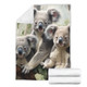 Australia Koala Blanket - Three Koalas with Gum Trees Ver2 Blanket