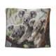 Australia Koala Tapestry - Three Koalas with Gum Trees Ver2 Tapestry