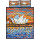 Sydney Travelling Quilt Bed Set - Sydney Opera House Oil Painting Art Quilt Bed Set