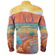 Urulu Travelling Long Sleeve Shirts - Urulu Mountain Oil Painting Art Long Sleeve Shirts