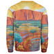 Urulu Travelling Sweatshirt - Urulu Mountain Oil Painting Art Sweatshirt