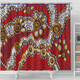 Australia Aboriginal Shower Curtain - Aboriginal Contemporary Dot Painting Inspired Shower Curtain
