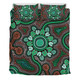 Australia Aboriginal Bedding Set - Aboriginal Green Dot Art Inspired Bedding Set