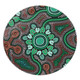 Australia Aboriginal Round Rug - Aboriginal Green Dot Art Inspired Round Rug