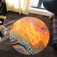 Australia Aboriginal Round Rug - Indigenous Aboriginal Art Dot Round Rug