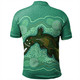 Australia Aboriginal Polo Shirt - Green Platypus Aboriginal Art Inspired Polo Shirt