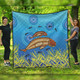 Australia Aboriginal Quilt - Mother And Baby Dugong Aboriginal Art Inspired Quilt