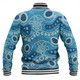 Australia Aboriginal Baseball Jacket - River With Aboriginal Dot Art Inspired Baseball Jacket