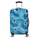 Australia Aboriginal Luggage Cover - River With Aboriginal Dot Art Inspired Luggage Cover