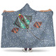 Australia Aboriginal Hooded Blanket - Stingray Art In Aboriginal Dot Style Inspired Hooded Blanket