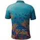 Australia Aboriginal Polo Shirt - Underwater Aboriginal Art Inspired Polo Shirt