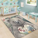 Australia Koala Area Rug -  Koala Holding A Heart Adorned With Flowers Area Rug